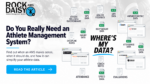 Hero image for RockDaisy AMS article: bold left-aligned headline with a blue Read the Article button and scattered data icons on the right.